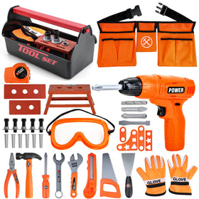 TOY Life kids tool belt in durable fabric for safe pretend building
