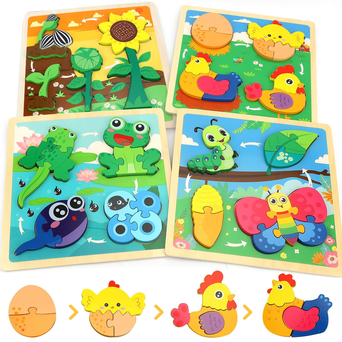 TOY Life Life Cycle sunflower puzzle: vibrant pieces spark early STEM curiosity.