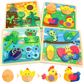 TOY Life Life Cycle sunflower puzzle: vibrant pieces spark early STEM curiosity.