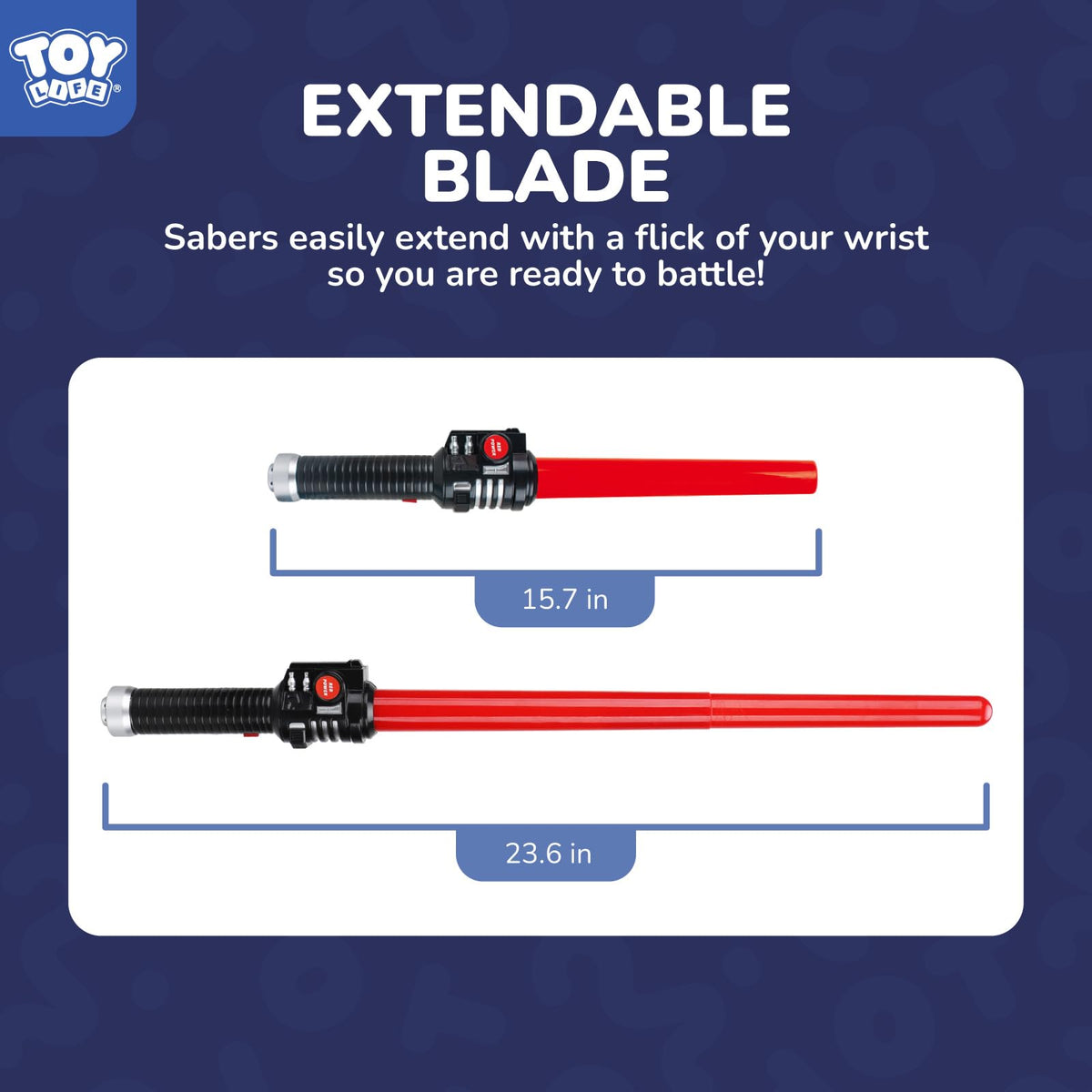 TOY Life light up saber with metallic handle accents for authentic cosplay