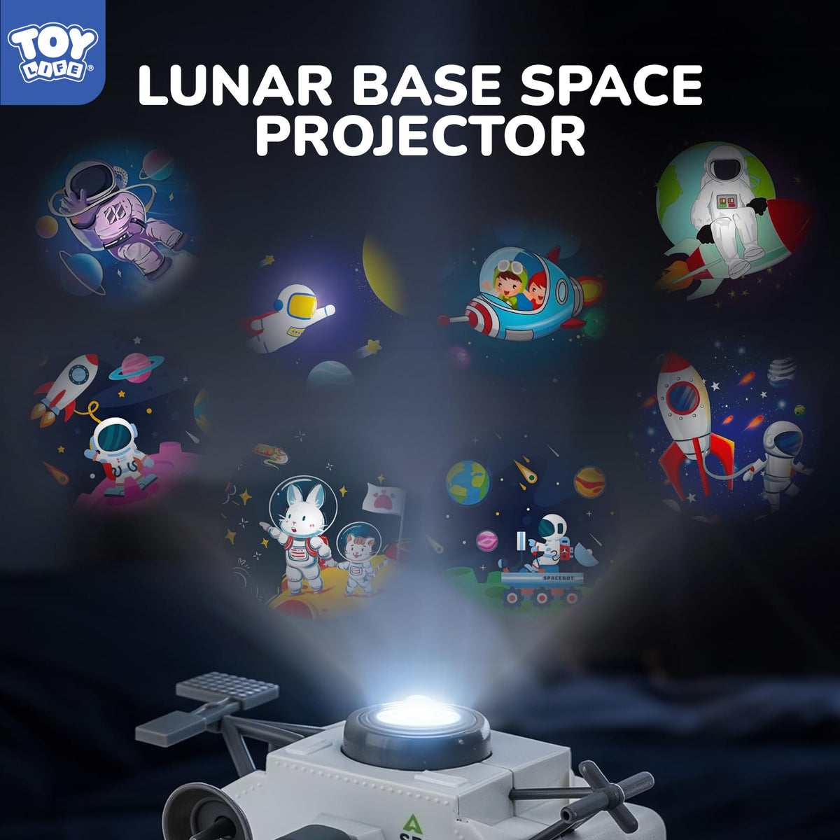 TOY Life Lunar Base projector creates eight space designs for immersive launches.