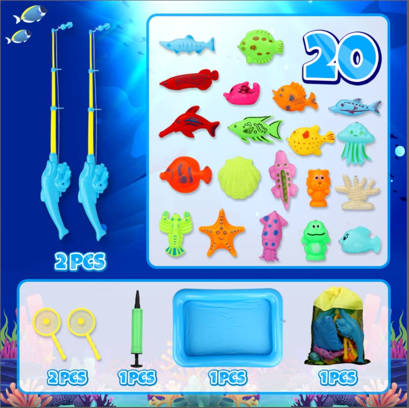 TOY Life magnetic fish tokens set with bright colors for counting and sorting