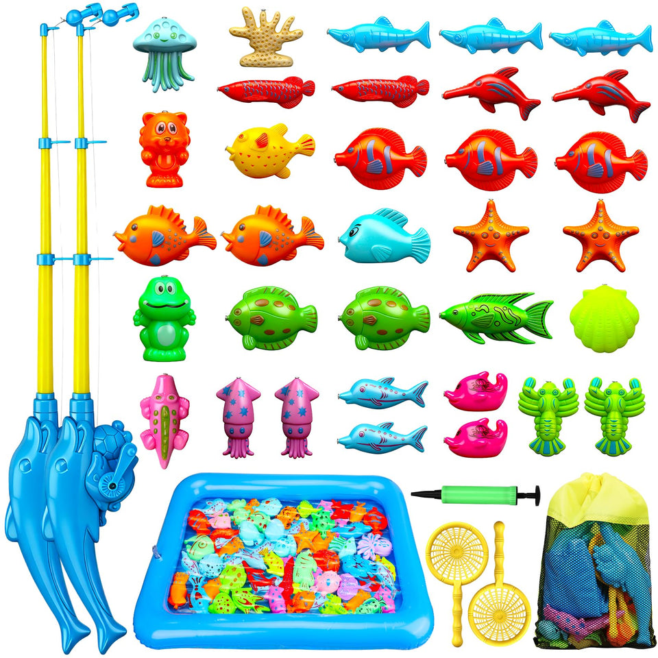 TOY Life magnetic fishing game poles for durable two-player play