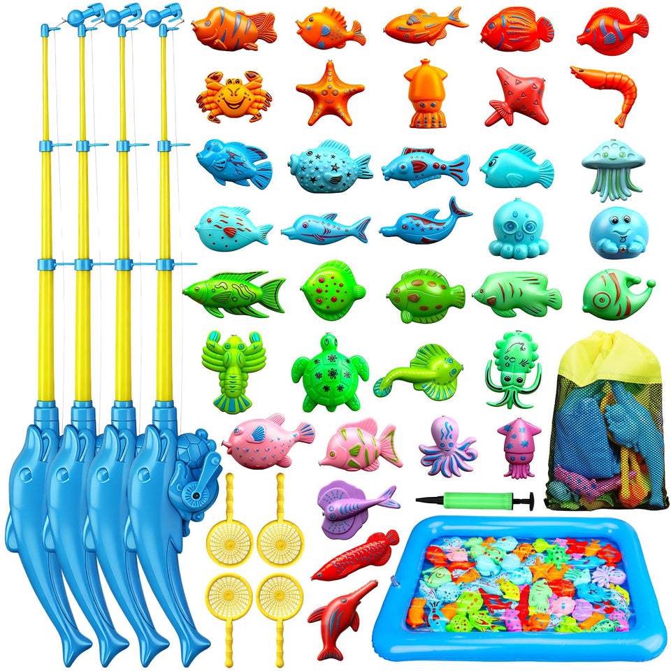 TOY Life magnetic fishing game poles for kids develop fine motor skills during play