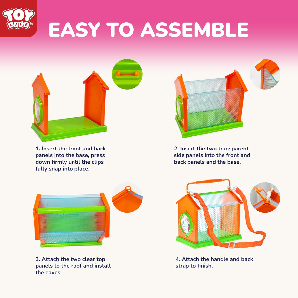 TOY Life magnifying glass offers crisp close-ups during nature investigations.