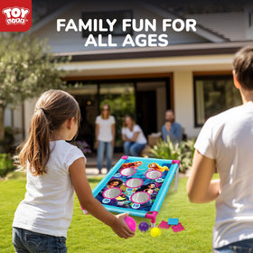 TOY Life Mermaid bean bag toss game is lightweight and portable.