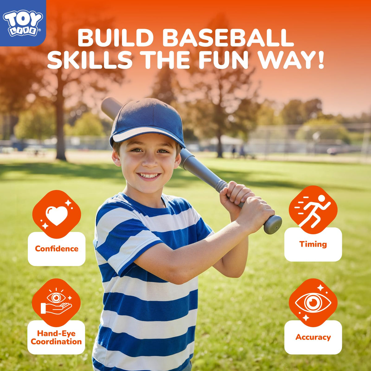 TOY Life pop tee baseball aids stance and swing training