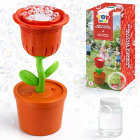 TOY Life Rose Bubble Machine front view shows a bright flower design ideal for playtime.