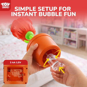 TOY Life Rose Bubble Machine indoors for playtime and imaginative activities.