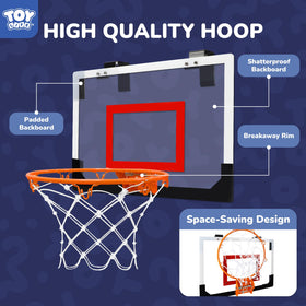 TOY Life safe-breakaway rim design helps reduce accidental impact during lively shots.