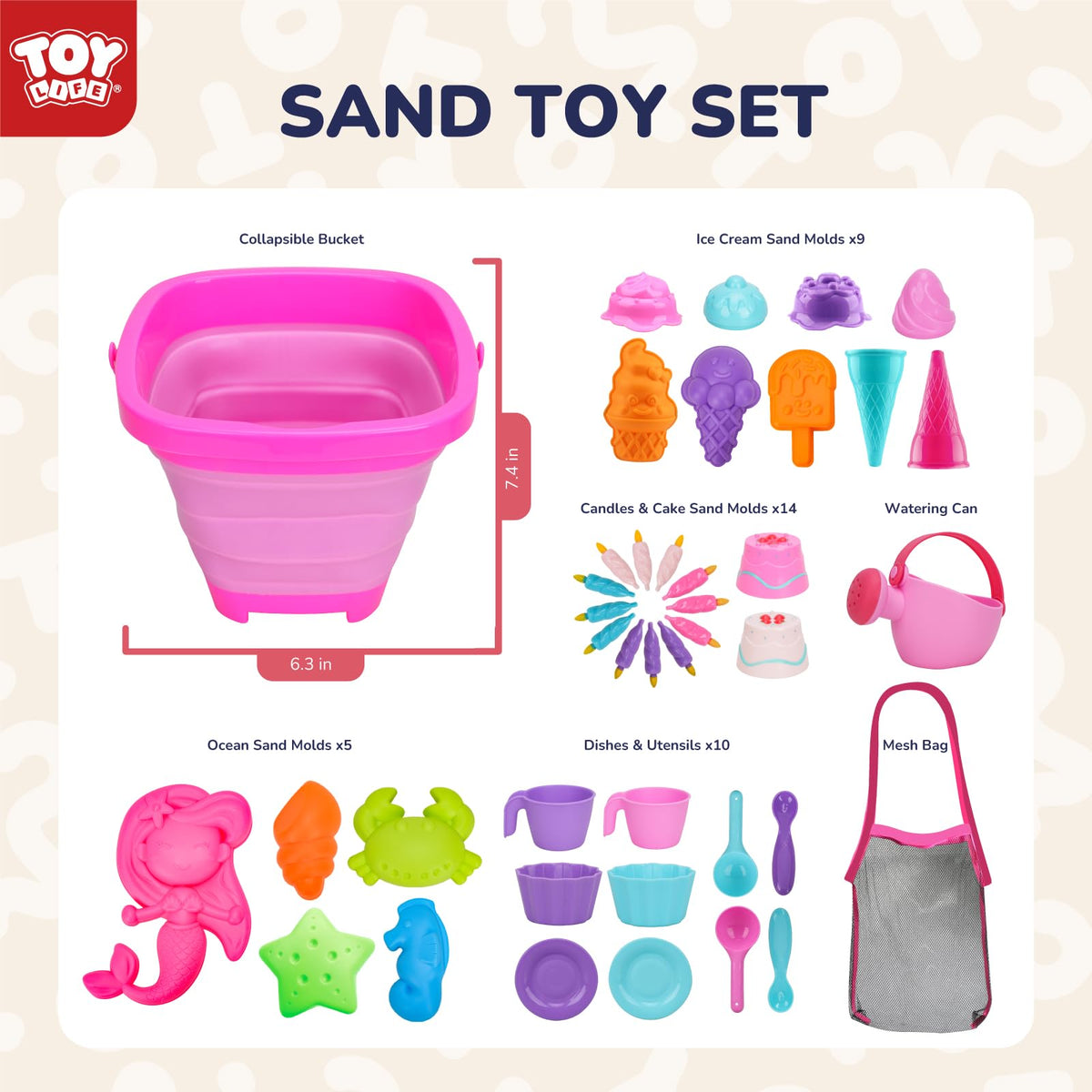 TOY Life sand molds for castle building and creative sculpting.