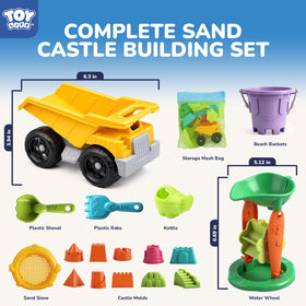 TOY Life sandcastle-molds-bucket-kit enables hands-on castle building on the beach.