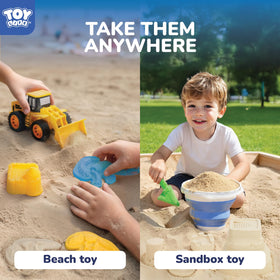 TOY Life shovel, rake, and shaping tool support varied sand creations.