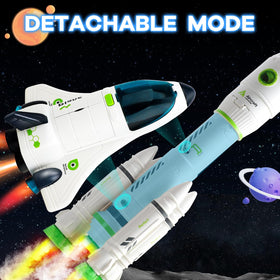 TOY Life Space Rocket with satellite detail for mission-style exploration
