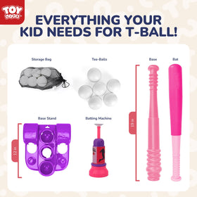TOY Life T Ball set stores quickly with a handy storage bag.