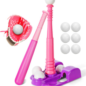 TOY Life T Ball Set with bat and tee for batting practice and family fun