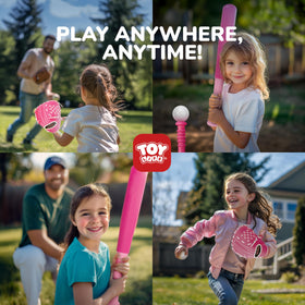 TOY Life T Ball Set kid-friendly design encourages active play outdoors
