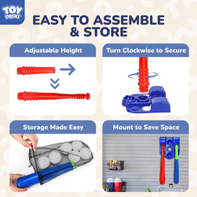 TOY Life teeball set six balls for continuous batting fun