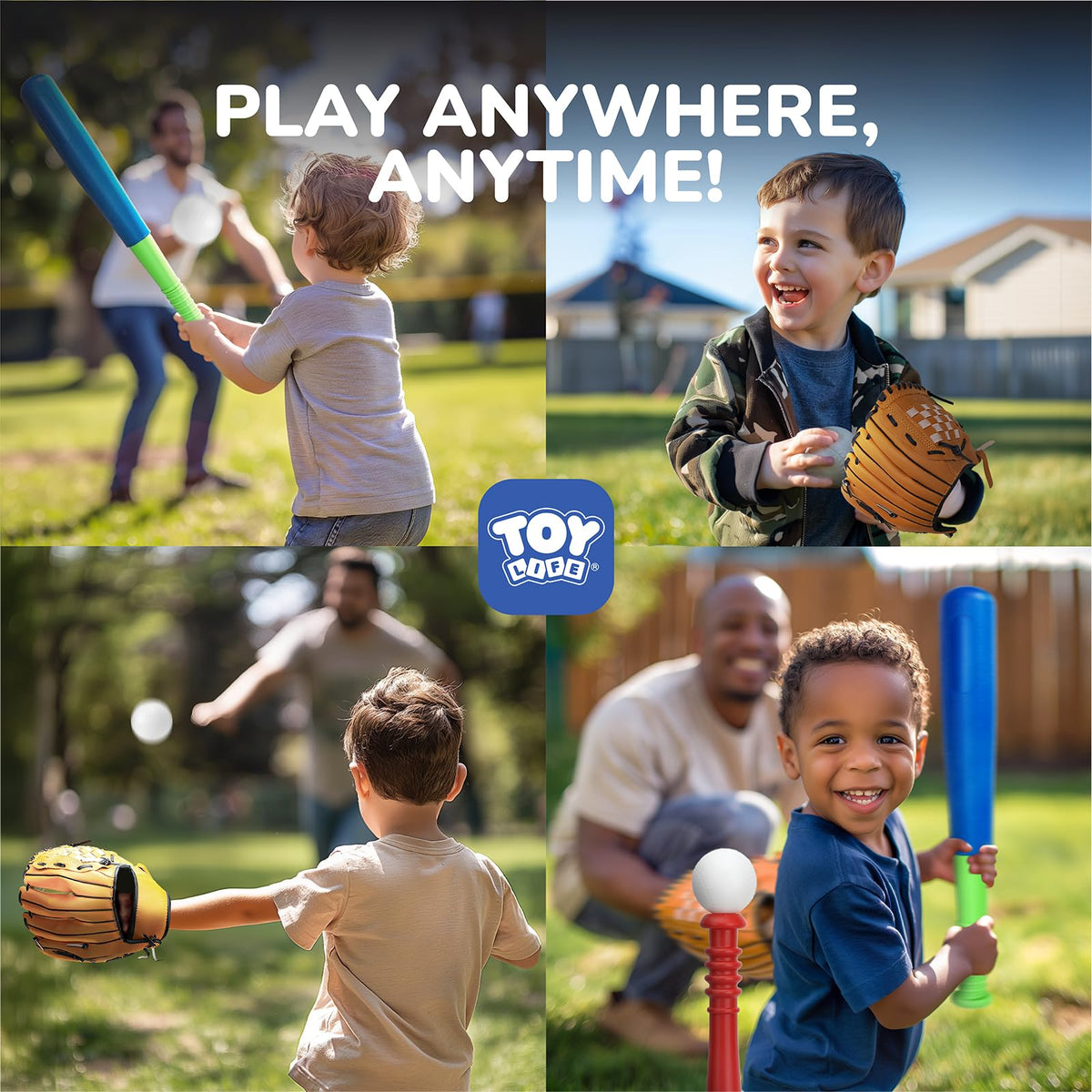 TOY Life teeball set kid playing outdoors with friends