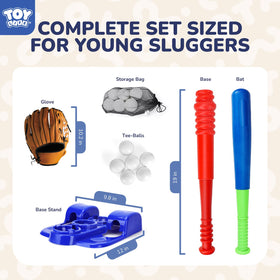 TOY Life teeball set glove ready for catching and fielding drills