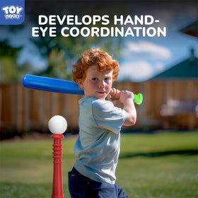 TOY Life teeball set tee provides stable height for beginner hitters