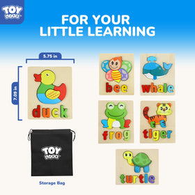 TOY Life Toddler Puzzles – travel-friendly wooden toy for calm, focused play sessions.