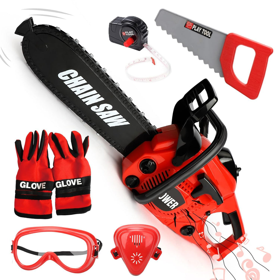 TOY Life Toy Chainsaw with kids tool set for realistic outdoor pretend play