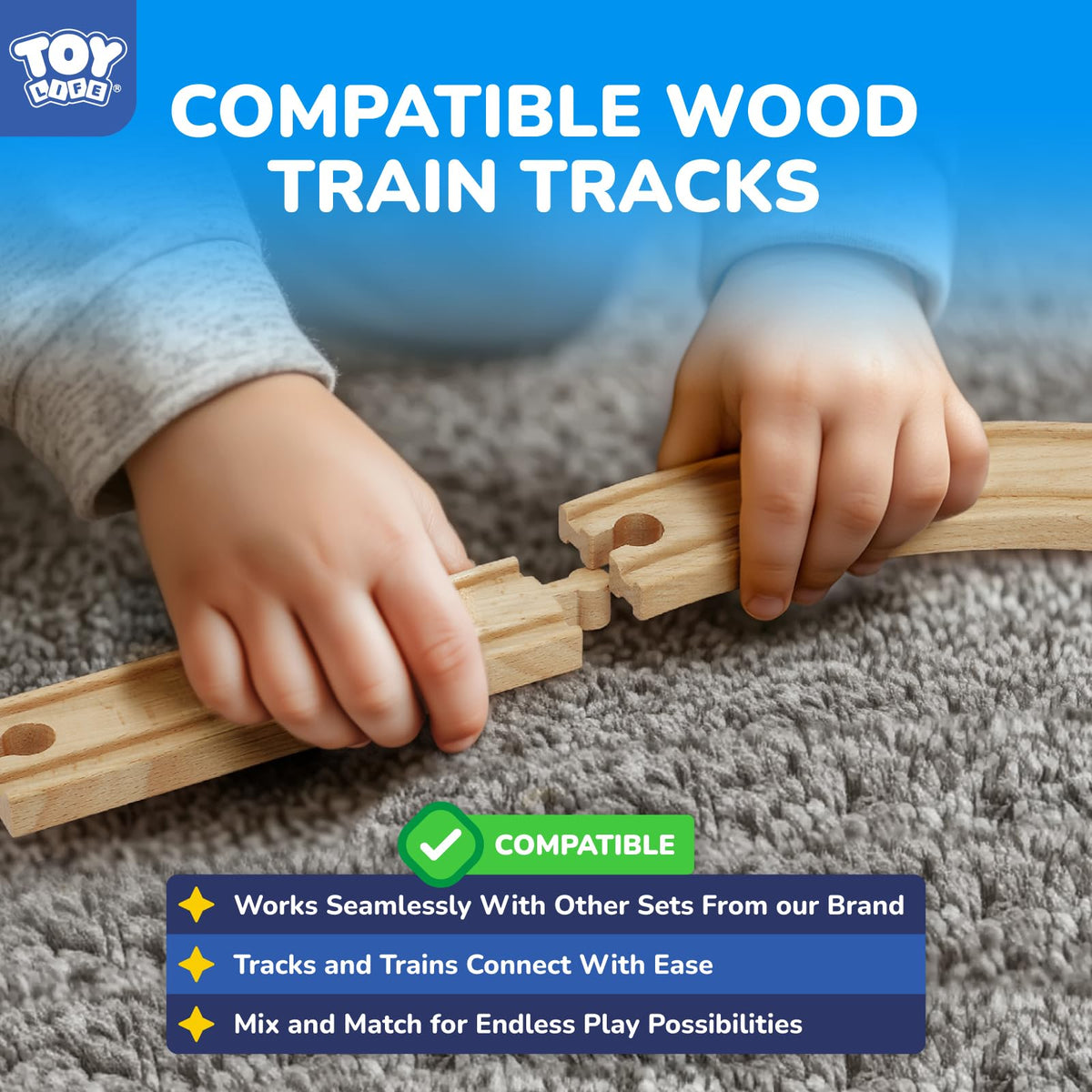 TOY Life curved tracks expand layout options for dynamic routes and discoveries.