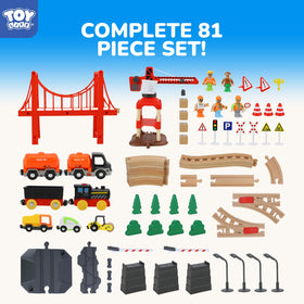 TOY Life trains glide along tracks, encouraging focus and fine motor exploration.