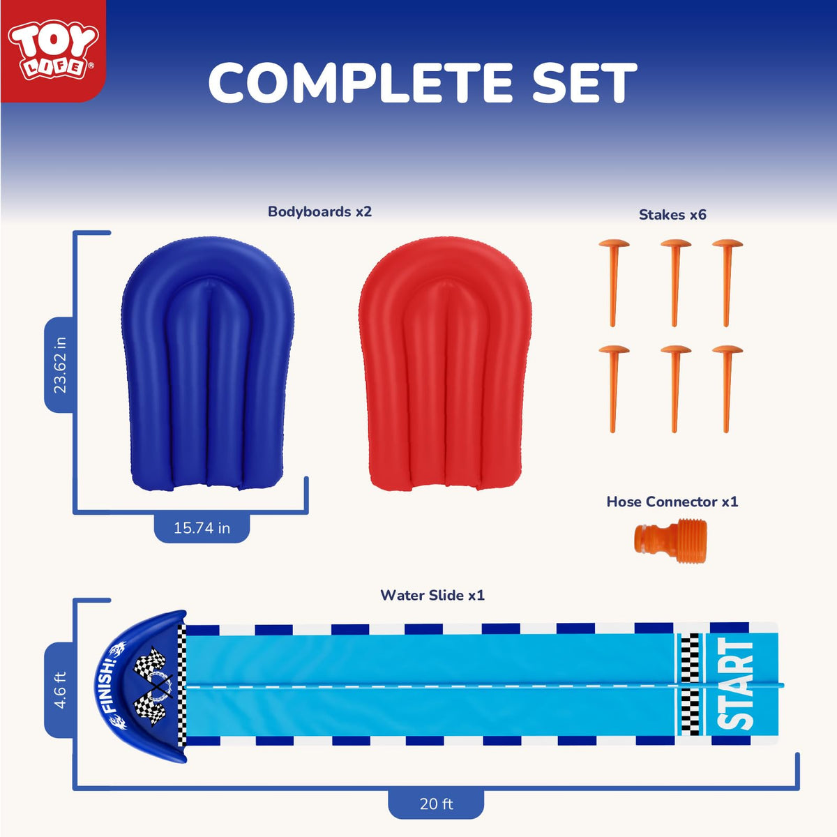 TOY Life two bodyboards included for extra action.