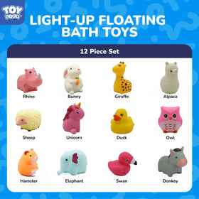 TOY Life water-activated bath toys glow when submerged.