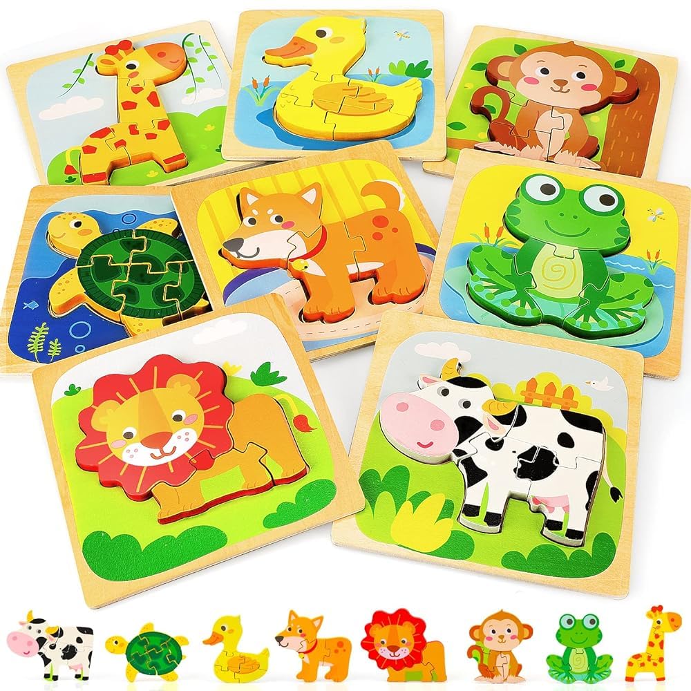 TOY Life wooden puzzle duck boosts shape recognition and hand-eye coordination