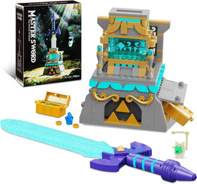 TOY PLAYER BotW Master Sword glow block set glows in the dark for immersive display.