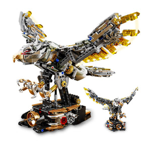 TOY PLAYER Eagle body showcases intricate semi-mechanical design for display and learning.