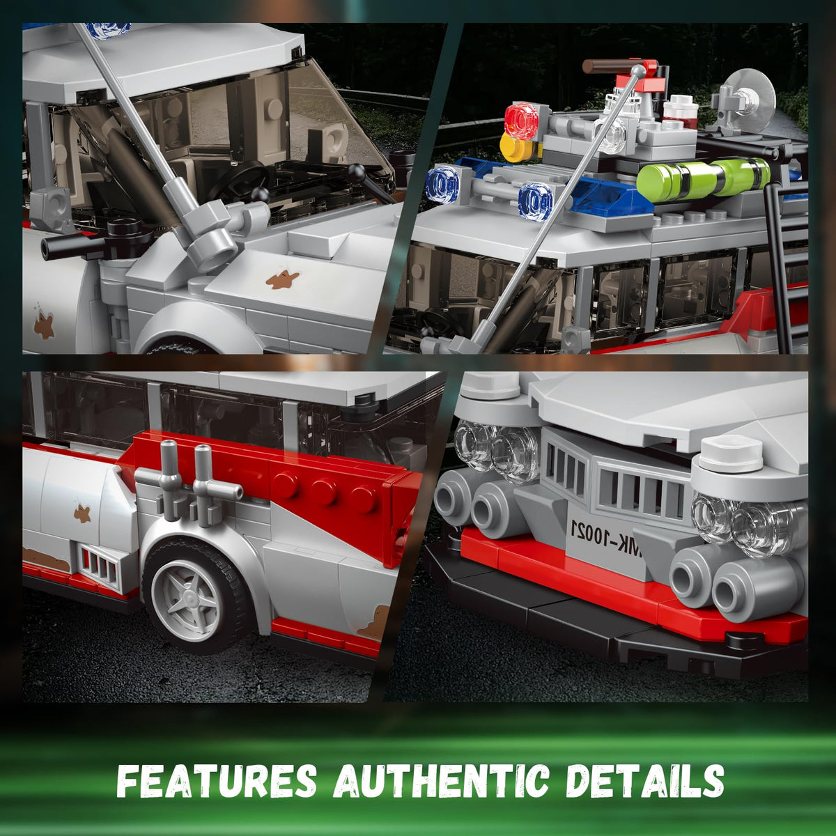 TOY PLAYER ECTO-1 steerable front wheels enable interactive building play