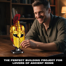 TOY PLAYER Roman centurion helmet interior figure adds playful detail.