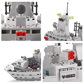 TOY PLAYER Navy Destroyer side view highlighting detailed hull and authentic color.