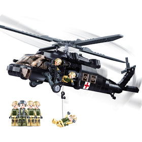 TOY PLAYER UH-60 helicopter model with authentic detailing for display.