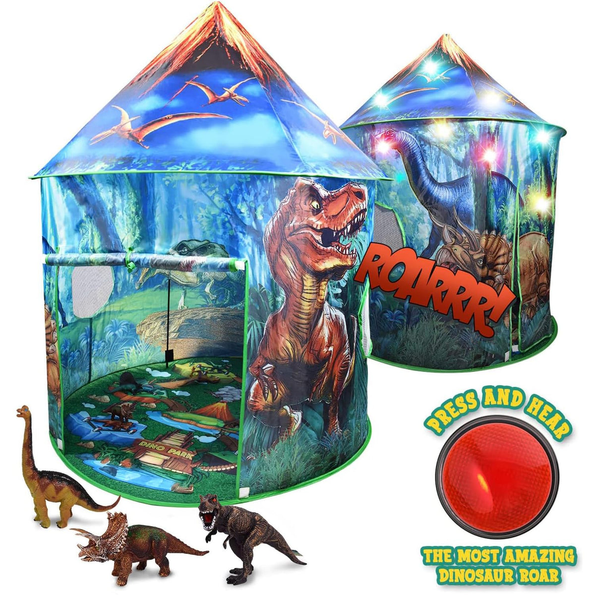 Toy To Enjoy dinosaur pop-up tent lights remote for ambient play