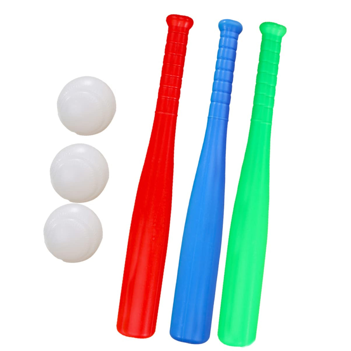 TOYANDONA 6pc outdoor baseball practice set with colorful bats and balls for toddlers.