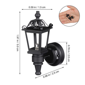 A metal wall lamp set by TOYANDONA adds realistic detail to miniature living rooms.