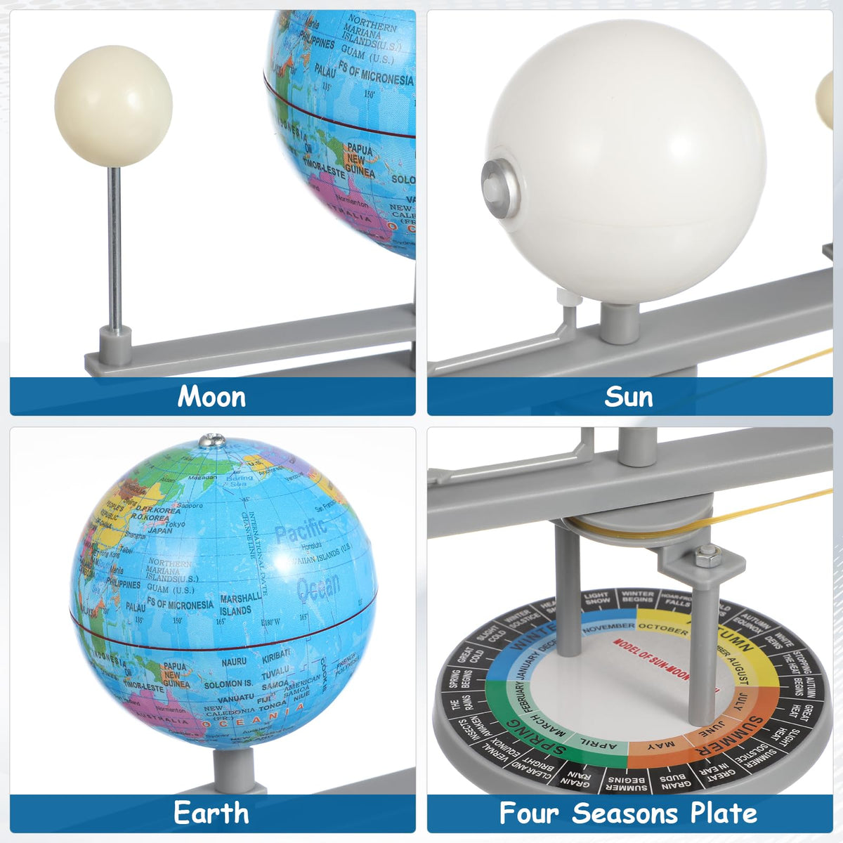 TOYANDONA educational kit shows Earth rotation and day-night changes in a classroom demo.