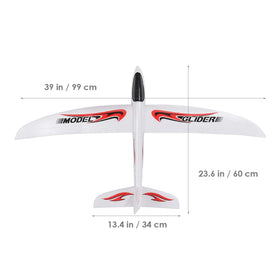 TOYANDONA foam glider 39-inch in-flight view showing smooth glide