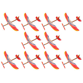 TOYANDONA rubber-band airplane glider ready for assembly and party fun.