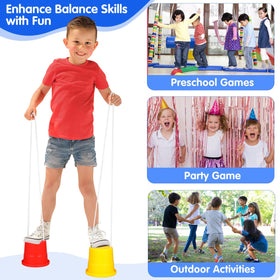 TOYANDONA: safe plastic kids stilts designed for light, sturdy play