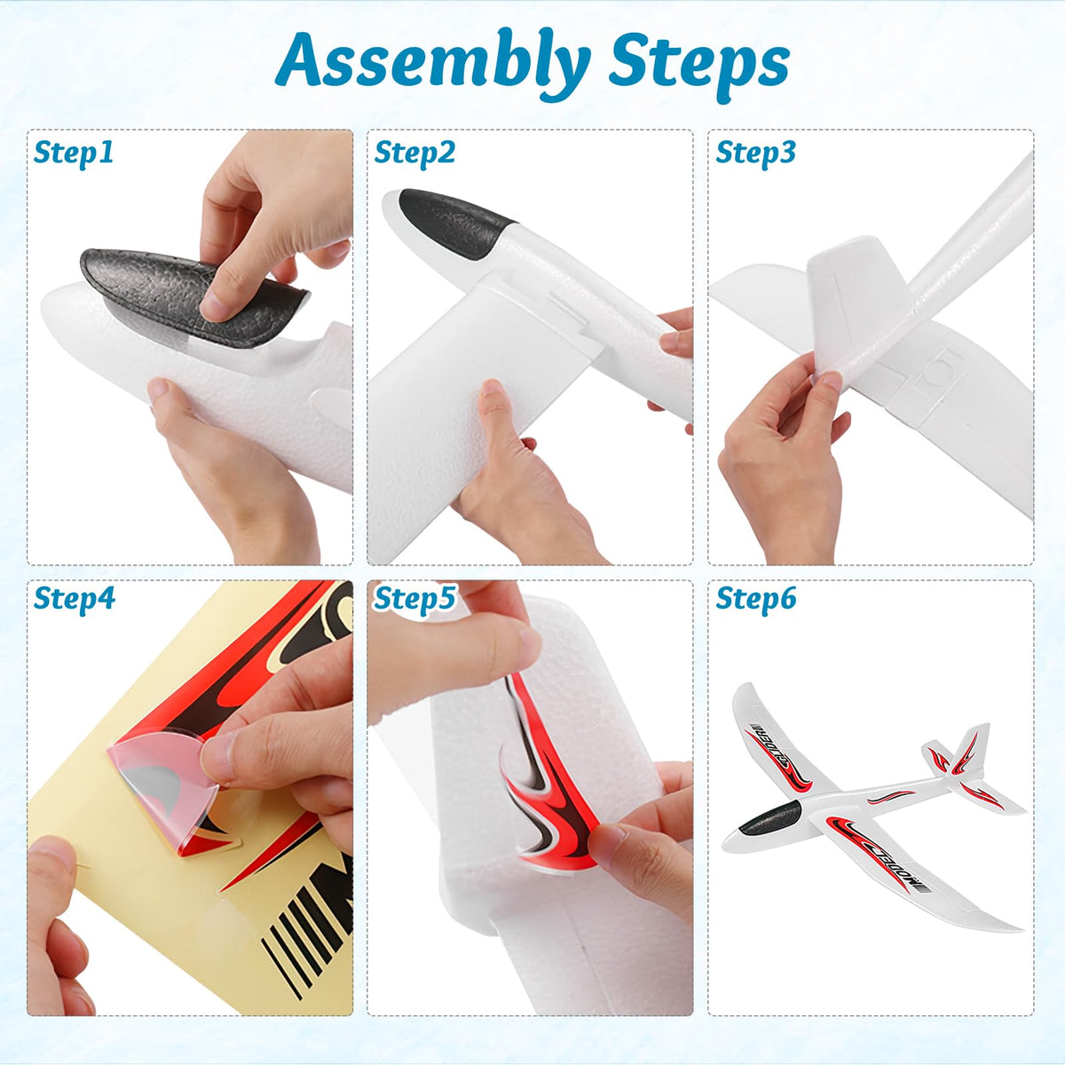 TOYANDONA safety tested foam airplane designed for kid use.