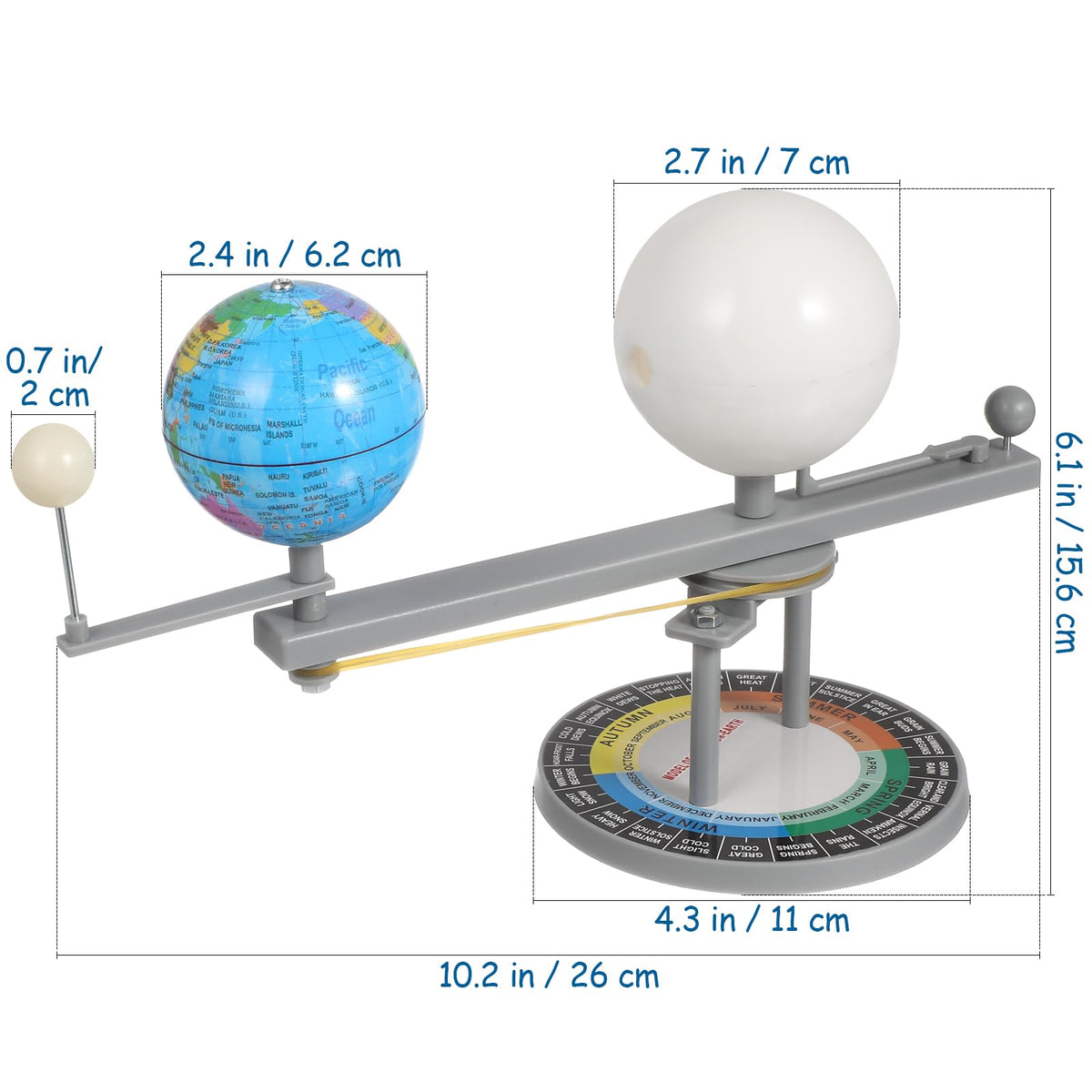 TOYANDONA sun-earth-moon model with internal light highlights sunlight and moon interactions.