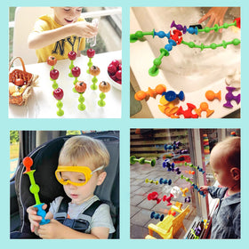 Toyara silicone suction cups attach securely to non-porous surfaces for versatile play