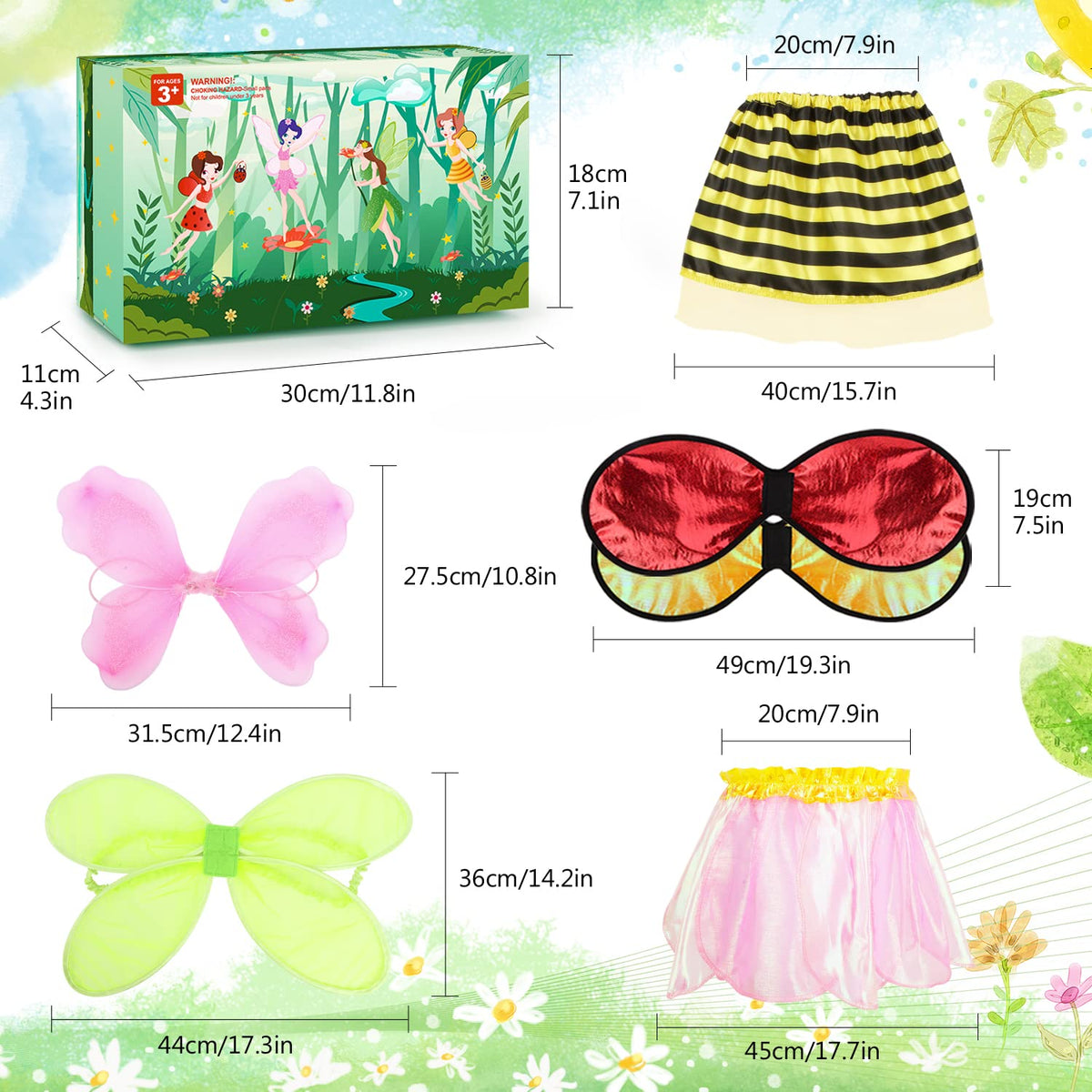 Toycost Fairy headbands and purses complete princess accessories.