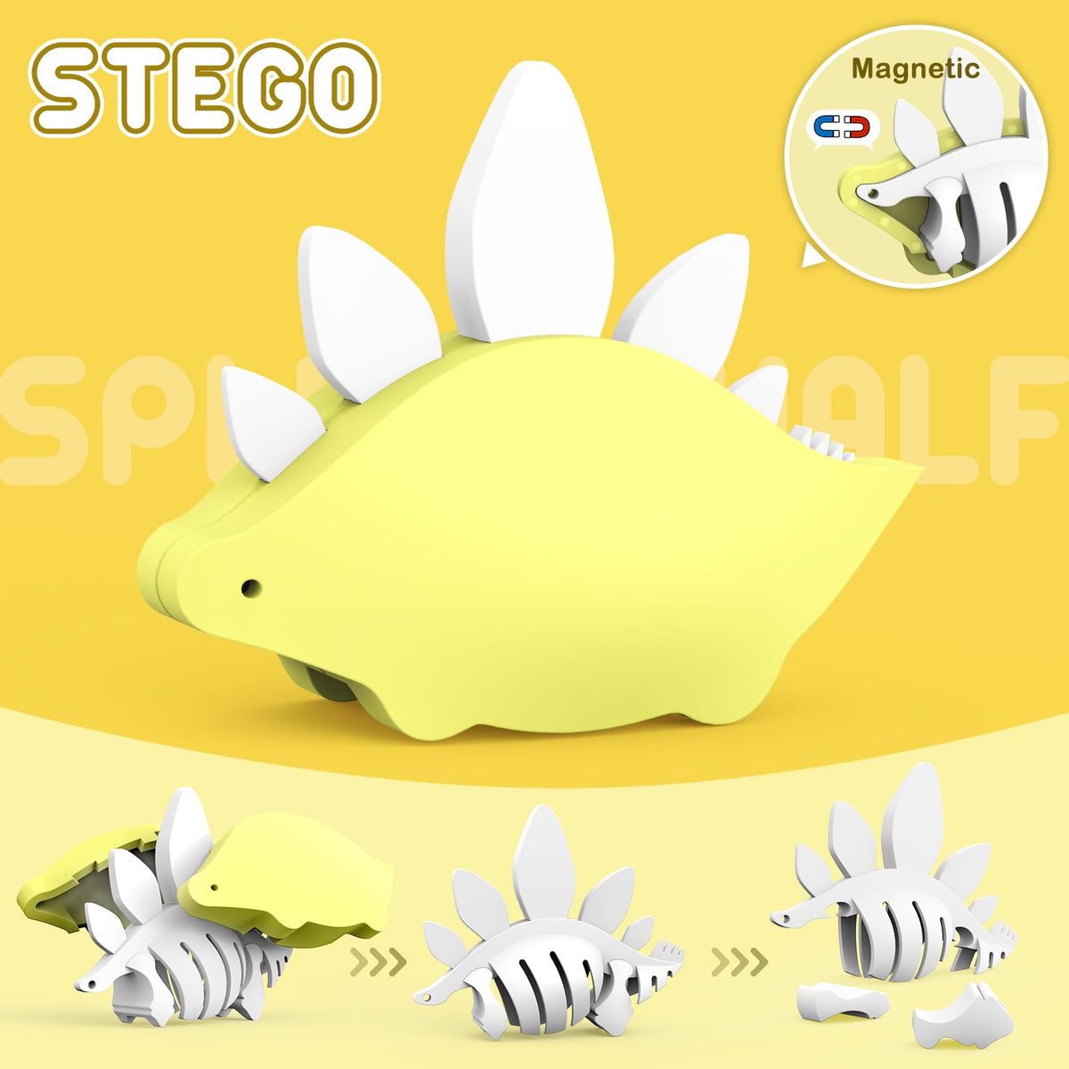 Toycost magnetic animal gnu assembly promoting creative exploration